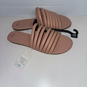 Time and Tru Women’s Light Pink Blush Slides Sandals Size 11 Slides